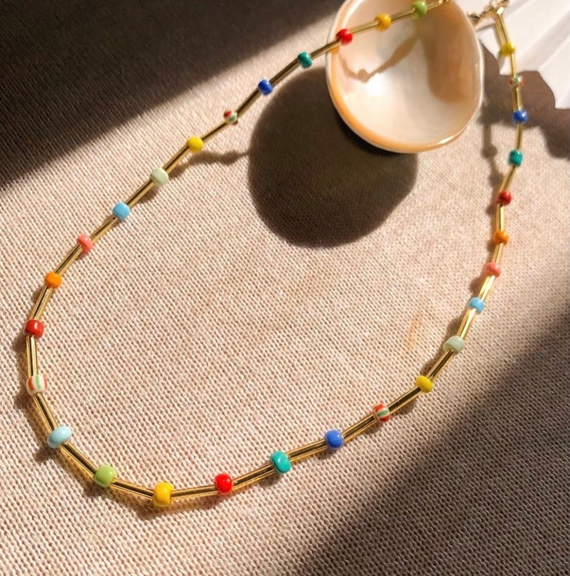 Infinity Multicolor Classic Beaded Necklace