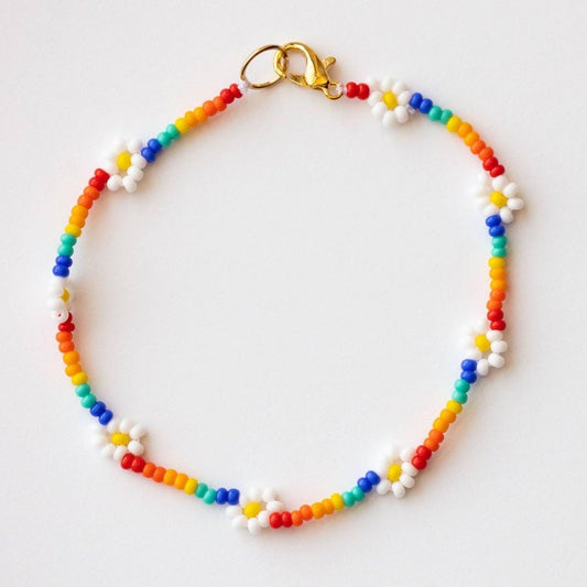 Rainbow Hymns Floral Beaded Necklace