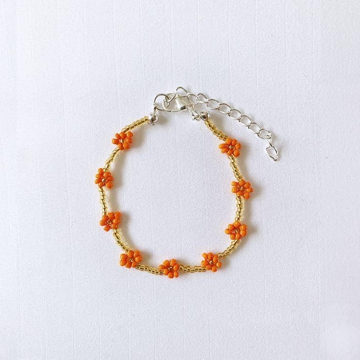 Fall For You Floral Handmade Beaded Bracelet