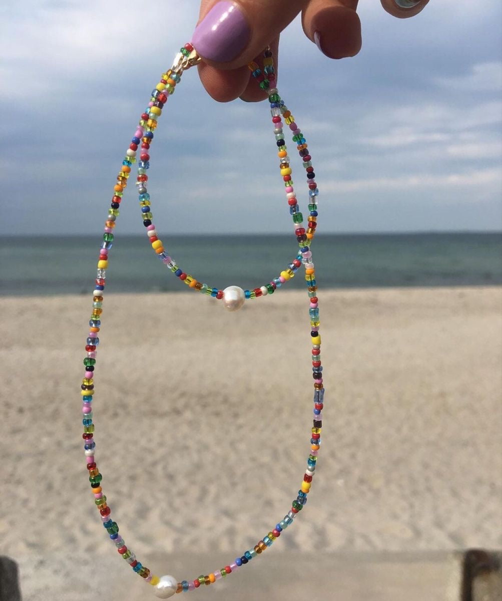 Everything Layered Multicolor Handmade Beaded Necklace