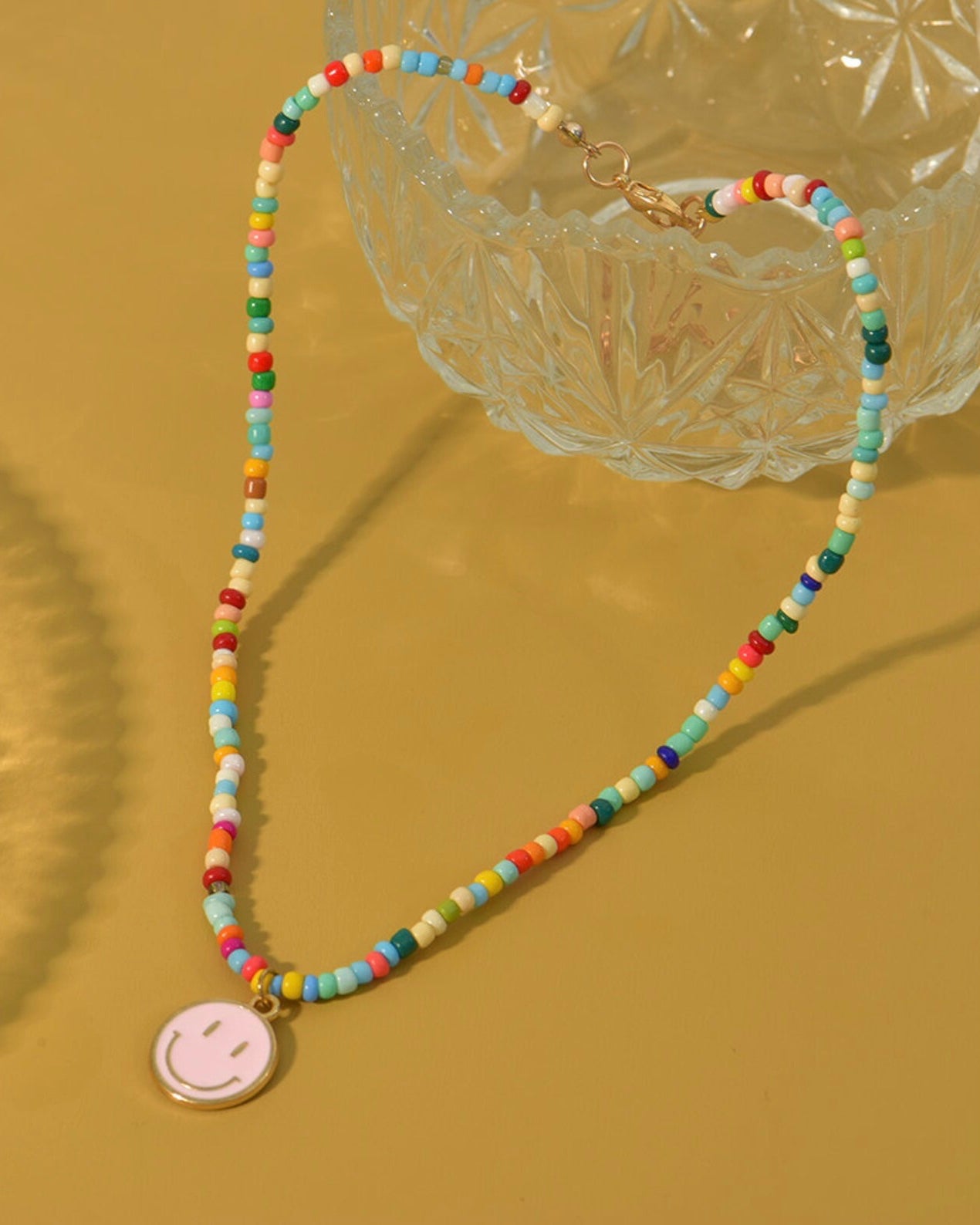 Smiley Multicolour Classic Beaded Necklace