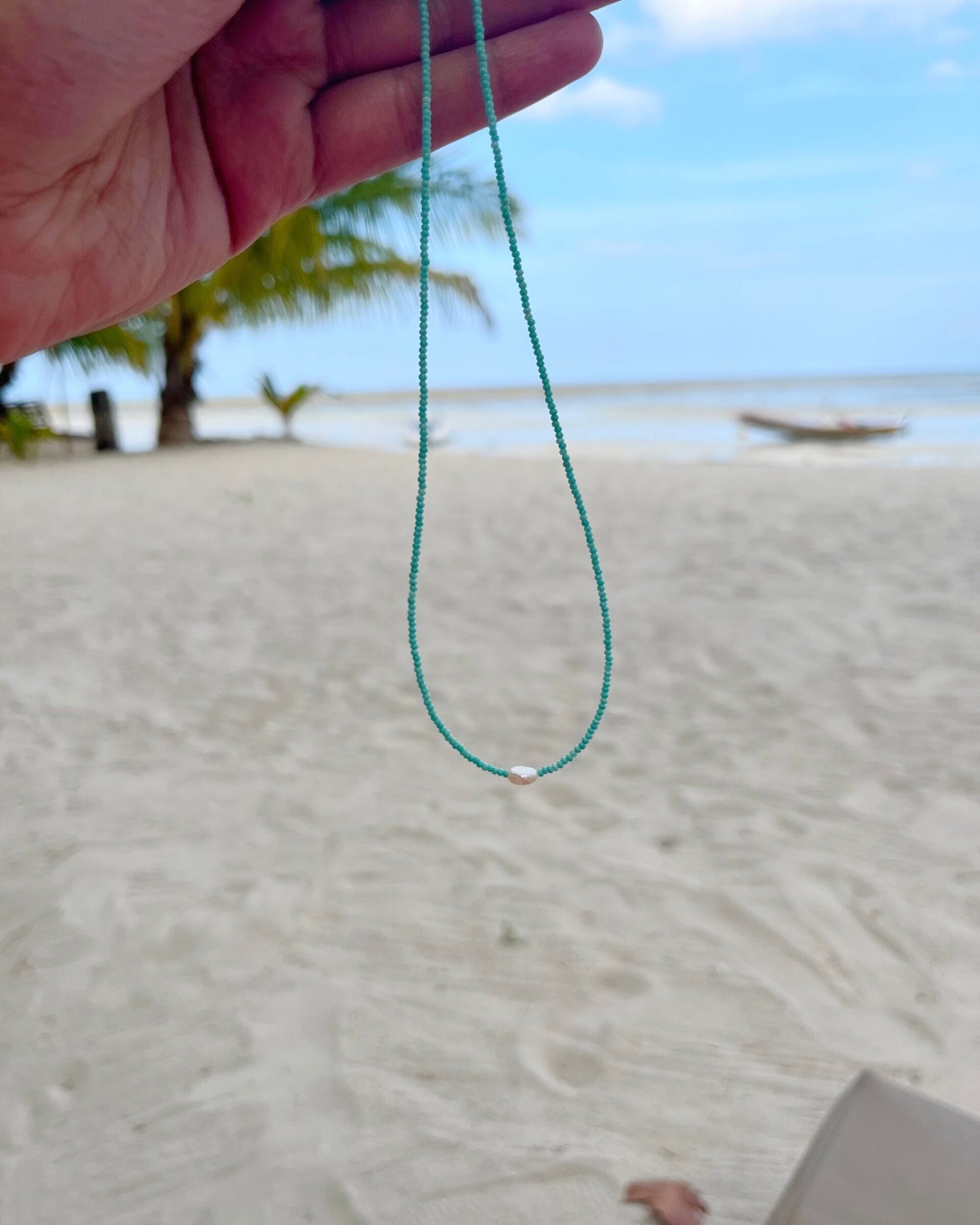 Misfit Sea Green Classic Beaded Necklace