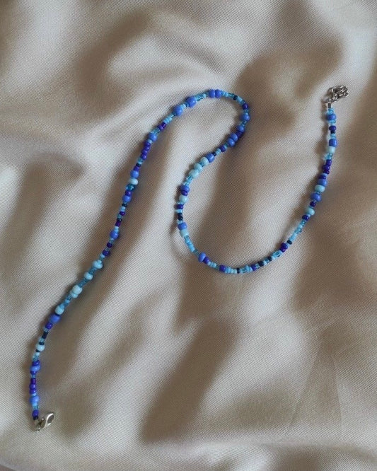 Aesthete Blue Classic Beaded Necklace