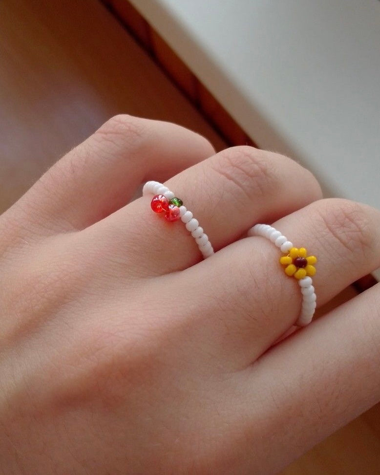 Moon Beaded Rings