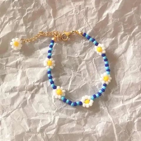 Water of Heavens Floral Beaded Bracelet