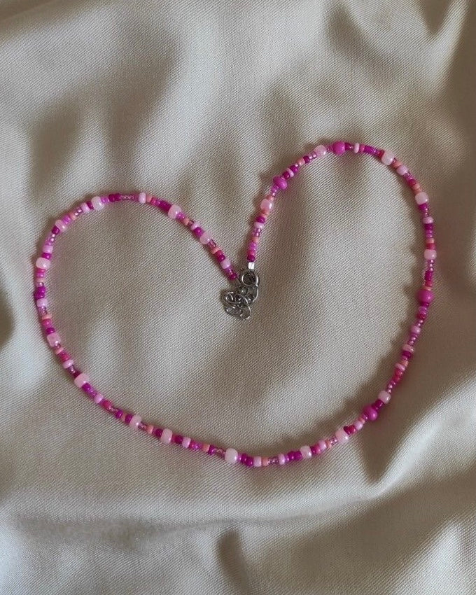 Belax Pink Classic Beaded Necklace