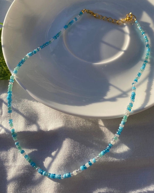 Affinity Blue Classic Beaded Necklace