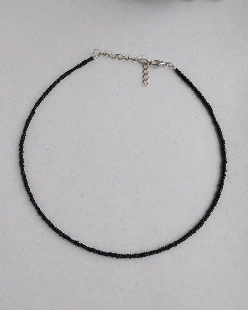 Blackhole Black Classic Beaded Necklace